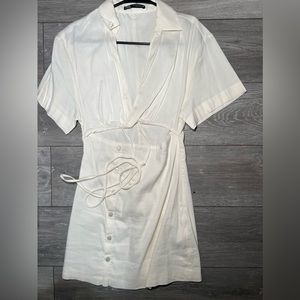 Zara , size medium , white dress